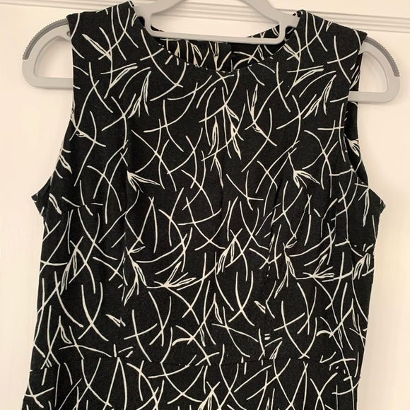 VINTAGE Scarlett midi dress black & white size 3 / 4 - Picture 5 of 13